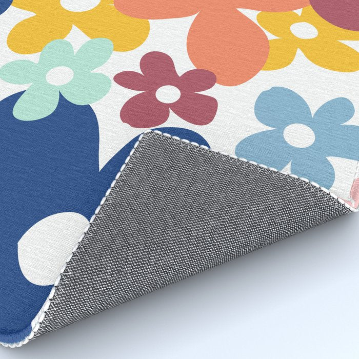 Wall Flower, Retro, Colorful, Floral Prints Rug Gallery Image 4