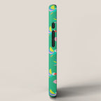 Happy Tropical Jungle Birds Toucan Hummingbird Parrot Green iPhone Case Gallery Image 2