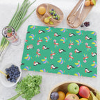 Happy Tropical Jungle Birds Toucan Hummingbird Parrot Green Cutting Board Gallery Image 2