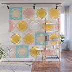 Sunny Checks Plaid pattern in pastels Wall Mural Gallery Image 1