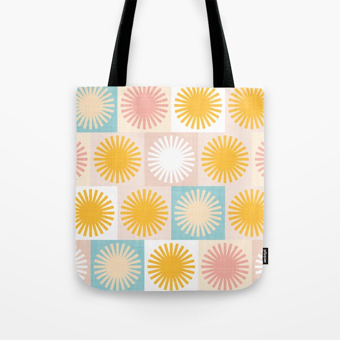 Sunny Checks Plaid pattern in pastels Tote Bag Gallery Image 1