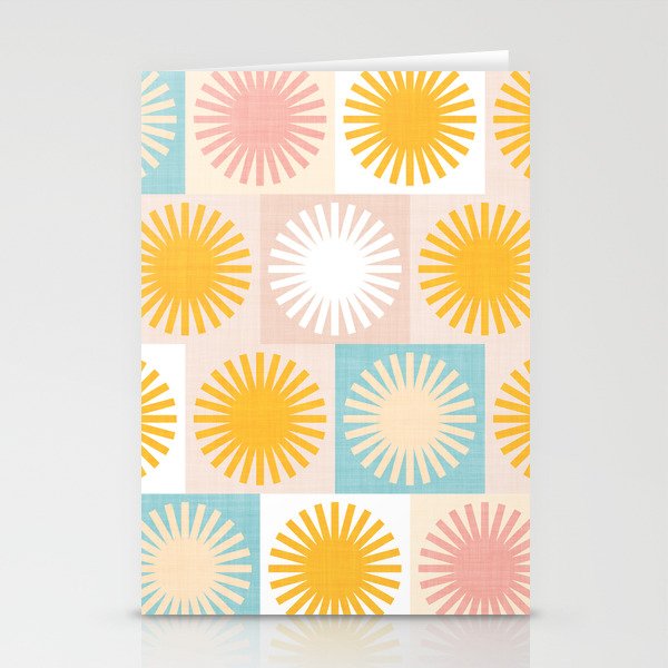 Sunny Checks Plaid pattern in pastels Stationery Card Gallery Image 2