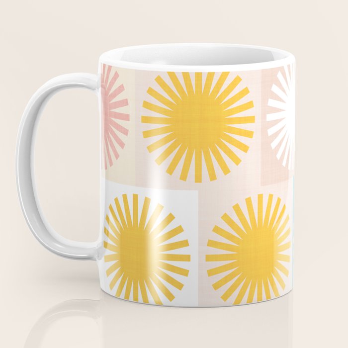 Sunny Checks Plaid pattern in pastels Coffee Mug Gallery Image 3