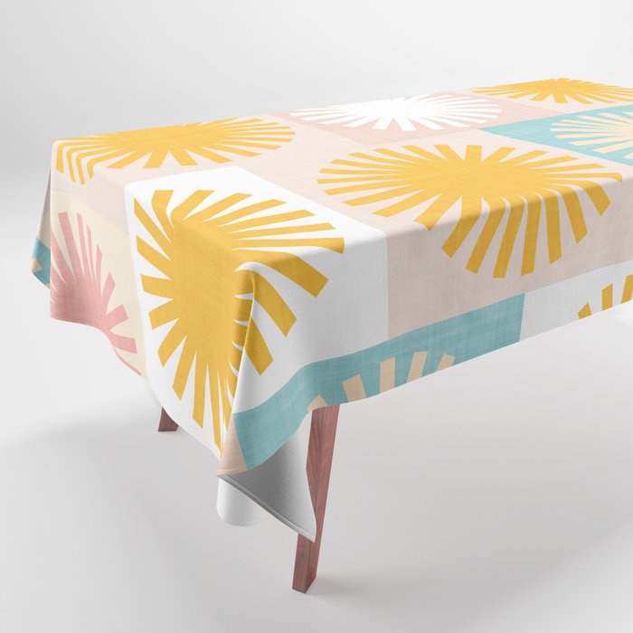Sunny Checks Plaid pattern in pastels Tablecloth Gallery Image 1