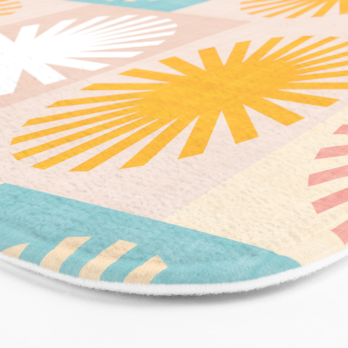 Sunny Checks Plaid pattern in pastels Bath Mat Gallery Image 3