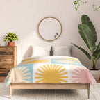 Sunny Checks Plaid pattern in pastels Comforter Gallery Image 3