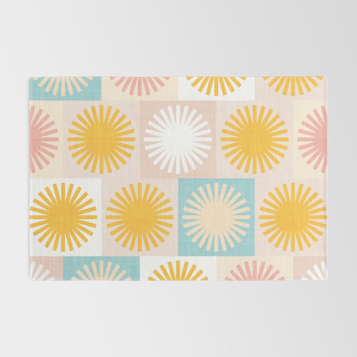 Sunny Checks Plaid pattern in pastels Rug Gallery Image 2