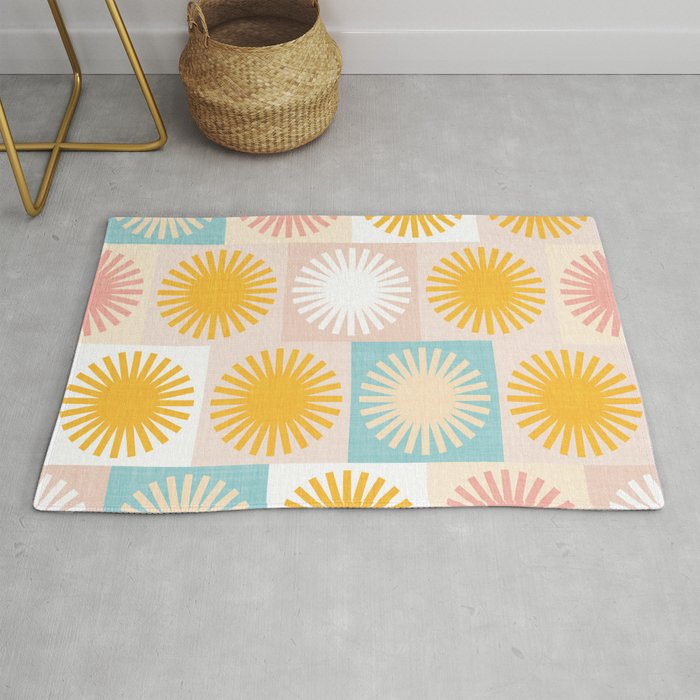 Sunny Checks Plaid pattern in pastels Rug Gallery Image 1