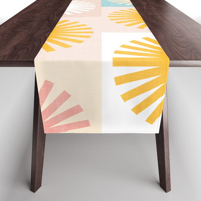 Sunny Checks Plaid pattern in pastels Table Runner Gallery Image 1
