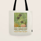 Great Barrier Reef, Queensland - Vintage australian travel poster, 1930s Tote Bag Gallery Image 1