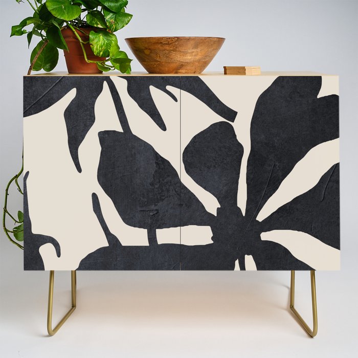 Abstract Art Minimal Flowers 3 Credenza Gallery Image 1