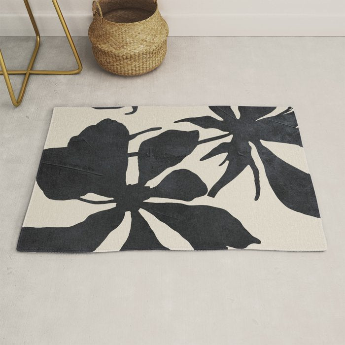 Abstract Art Minimal Flowers 3 Rug Gallery Image 1