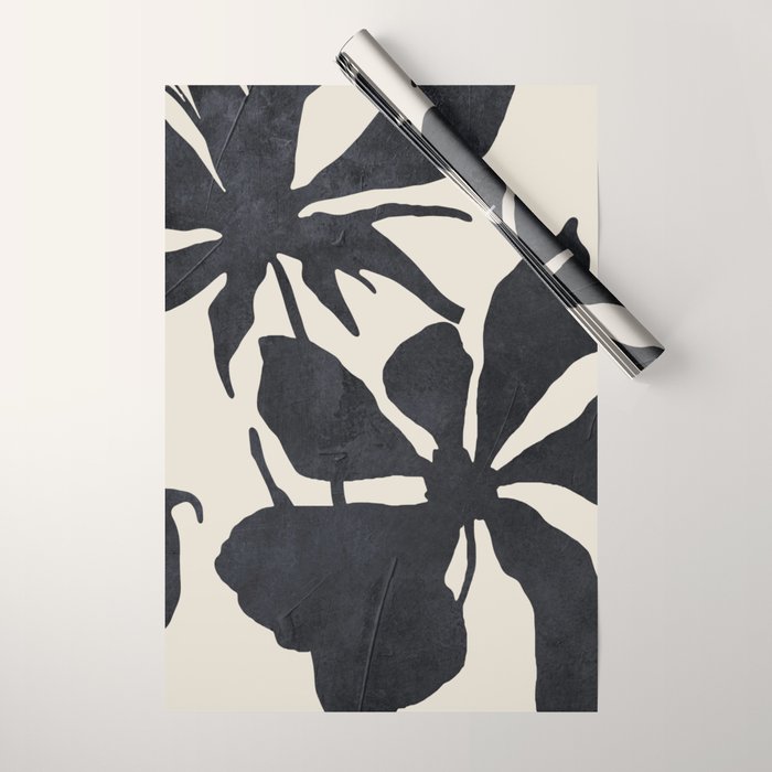 Abstract Art Minimal Flowers 3 Wrapping Paper Gallery Image 1