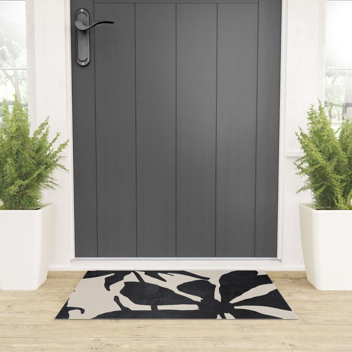 Abstract Art Minimal Flowers 3 Welcome Mat Gallery Image 3