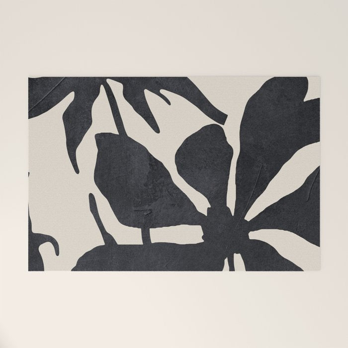 Abstract Art Minimal Flowers 3 Welcome Mat Gallery Image 1