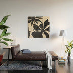 Abstract Art Minimal Flowers 3 Wood Wall Art Gallery Image 2