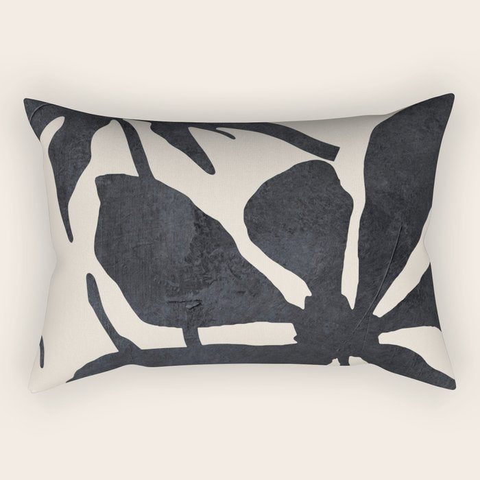 Abstract Art Minimal Flowers 3 Rectangular Pillow Gallery Image 2
