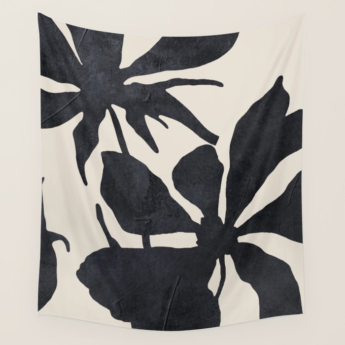 Abstract Art Minimal Flowers 3 Wall Tapestry Gallery Image 4