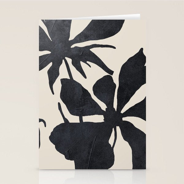 Abstract Art Minimal Flowers 3 Stationery Card Gallery Image 1