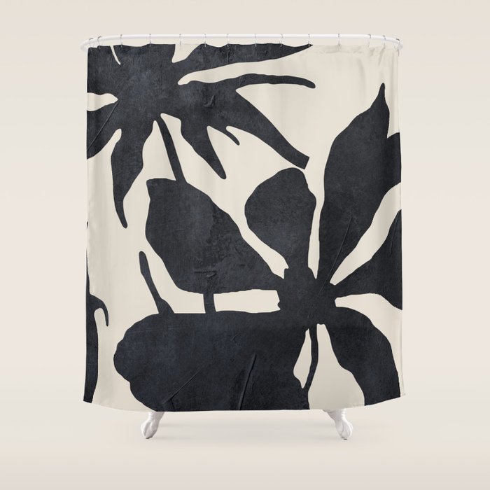 Abstract Art Minimal Flowers 3 Shower Curtain Gallery Image 1