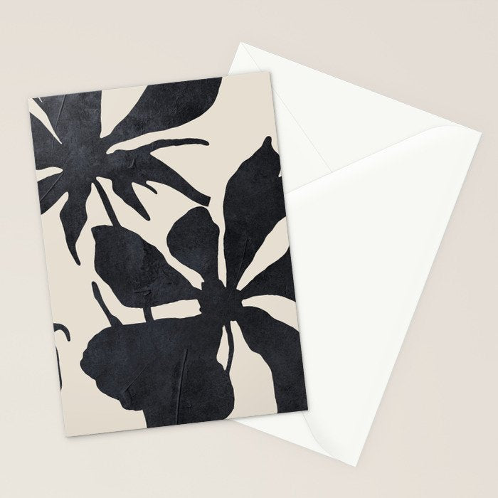 Abstract Art Minimal Flowers 3 Stationery Card Gallery Image 2