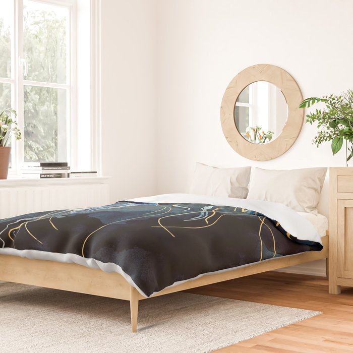 Metallic Ocean III - Flipped Vertical Axis Duvet Cover Gallery Image 2