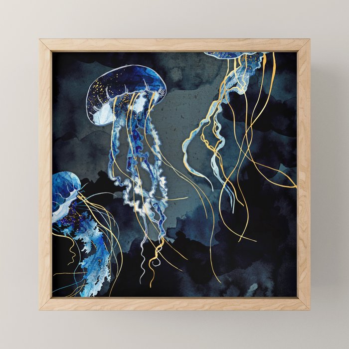 Metallic Ocean III - Flipped Vertical Axis Mini Art Print Gallery Image 1