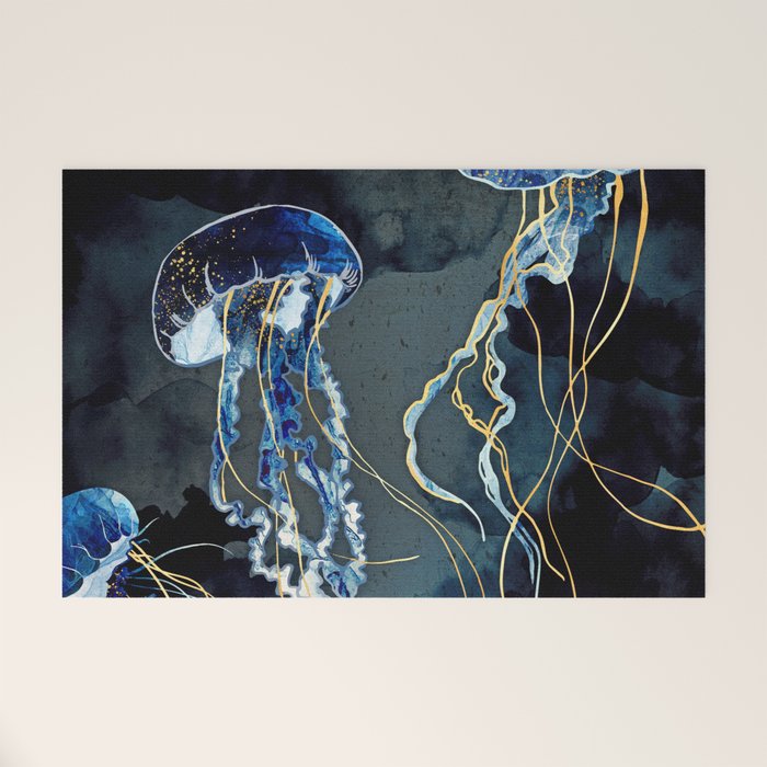 Metallic Ocean III - Flipped Vertical Axis Welcome Mat Gallery Image 1