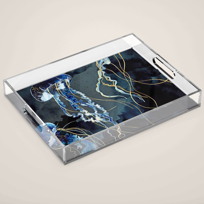 Metallic Ocean III - Flipped Vertical Axis Acrylic Tray Gallery Image 1