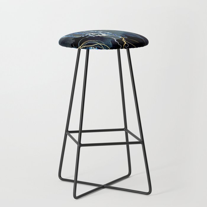 Metallic Ocean III - Flipped Vertical Axis Stool Gallery Image 1
