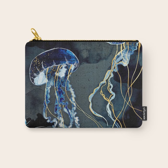 Metallic Ocean III - Flipped Vertical Axis Carry All Pouch Gallery Image 1