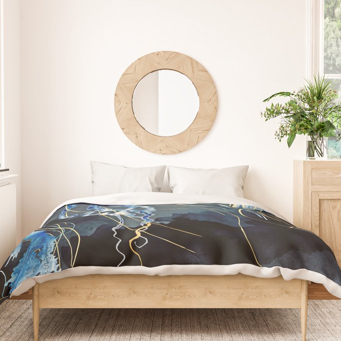 Metallic Ocean III - Flipped Vertical Axis Duvet Cover Gallery Image 3