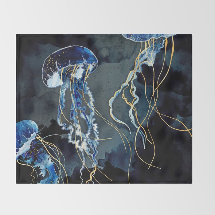 Metallic Ocean III - Flipped Vertical Axis Throw Blanket Gallery Image 2