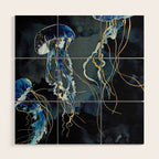 Metallic Ocean III - Flipped Vertical Axis Wood Wall Art Gallery Image 1
