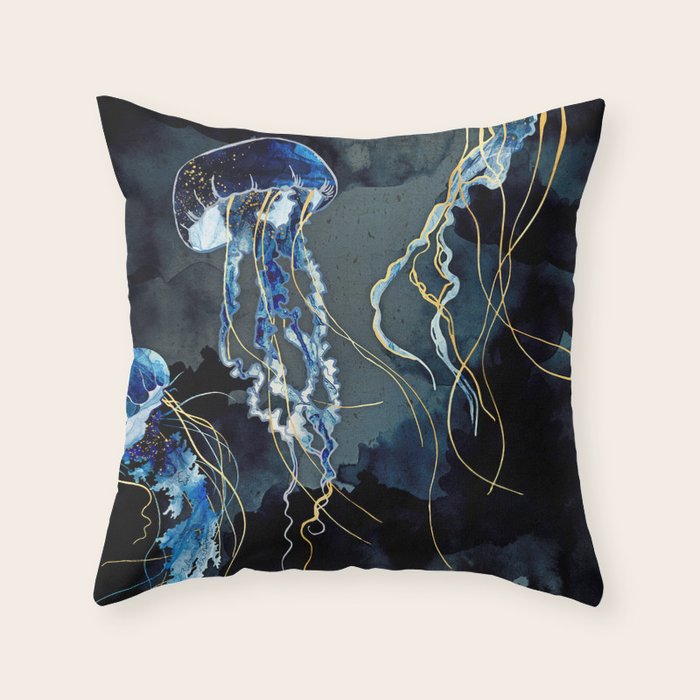 Metallic Ocean III - Flipped Vertical Axis Throw Pillow Gallery Image 6