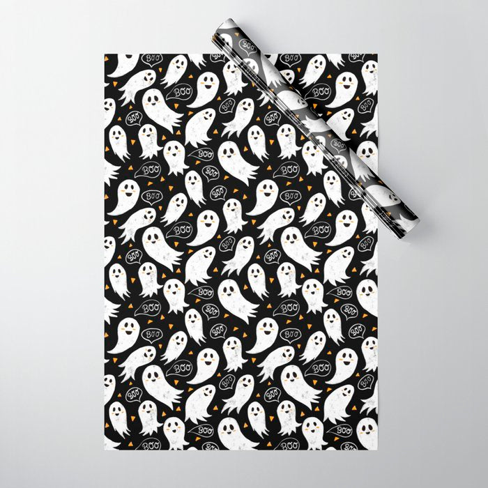 Friendly Ghosts Wrapping Paper Gallery Image 1