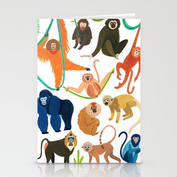 Jungle Monkeys Stationery Card Gallery Image 1