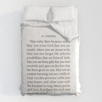 St. Therese Quote, May Today There be Peace, Comforter Gallery Image 6