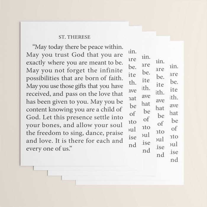 St. Therese Quote, May Today There be Peace, Wrapping Paper Gallery Image 3