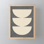 Half Circle 3 - Grey Texture Mini Art Print Gallery Image 1