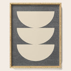 Half Circle 3 - Grey Texture Serving Tray Gallery Image 1