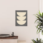 Half Circle 3 - Grey Texture Poster Gallery Image 2