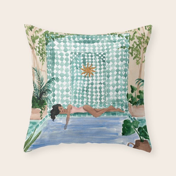 Poolside Siesta Throw Pillow Gallery Image 6
