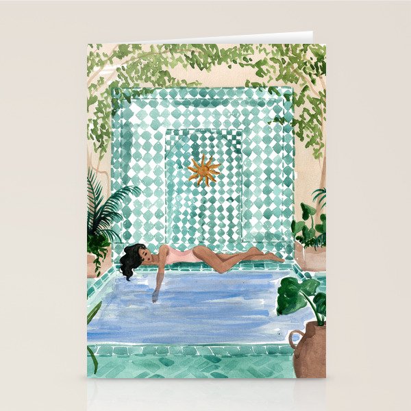 Poolside Siesta Stationery Card Gallery Image 1