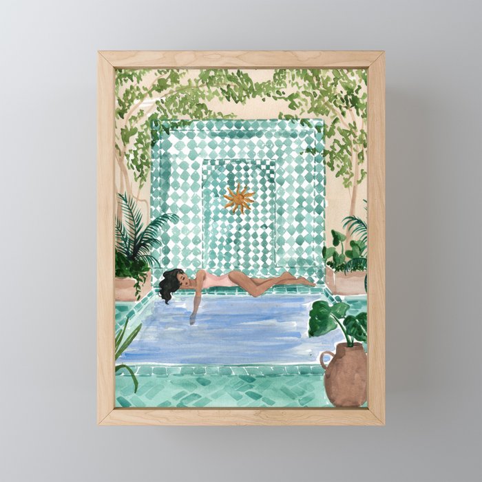 Poolside Siesta Mini Art Print Gallery Image 1
