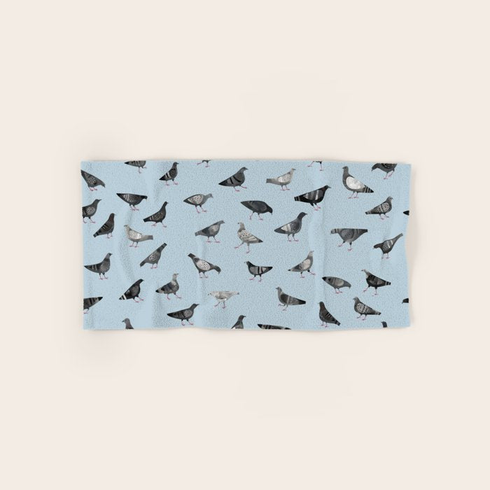 Pigeons Doing Pigeon Things Bath Towel Gallery Image 1