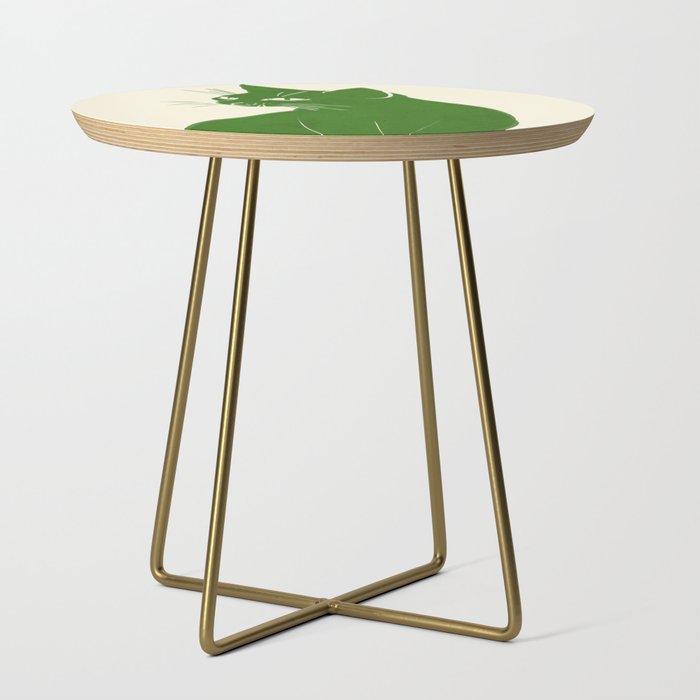 Minimalist Green Cat Side Table Gallery Image 1