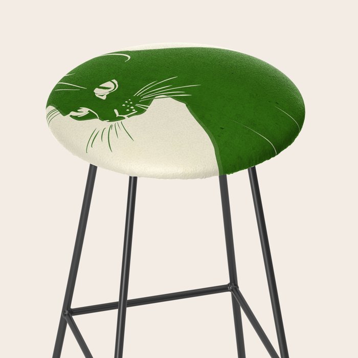 Minimalist Green Cat Stool Gallery Image 2