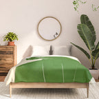 Minimalist Green Cat Comforter Gallery Image 3