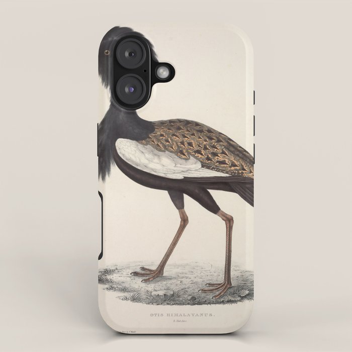 Himalayan bustard by Elizabeth Gould from "A Century of Birds from the Himalaya Mountains," 1831 iPhone Case Gallery Image 1